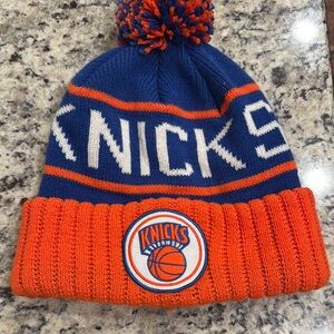 Mitchell & Ness NBA New York Knicks Cuffed Knit Pom Beanie Winter Hat